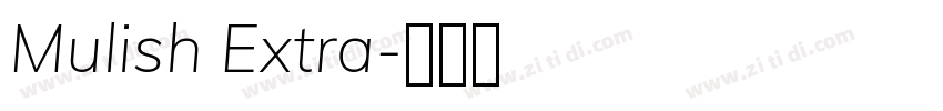 Mulish Extra字体转换